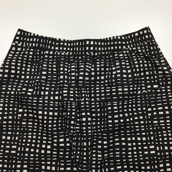 Theory Black and White Grid A-Line Skirt - Picture 10 of 13